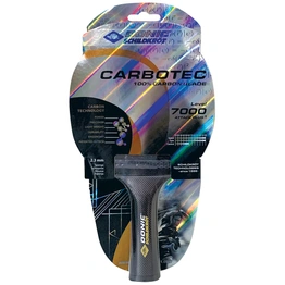 DONIC Carbotec 7000 All-Rounder Table Tennis Racket: Powerful Carbon Blade and Liga-QRC Rubber for Intermediate Players