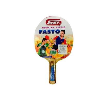 GKI Fasto Table Tennis Bat: Fast Blade with ITTF Authorized Rubber and Flared Handle