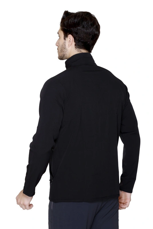 TOTAL Men's Full Sleeve Polyester Blend Bomber Jacket-BLACK-L-3