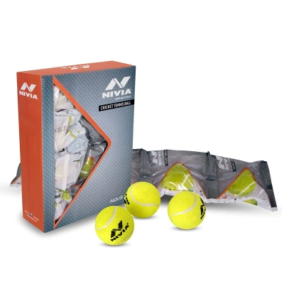 Nivia Light Tennis Ball Cricket Ball (Pack of 12)