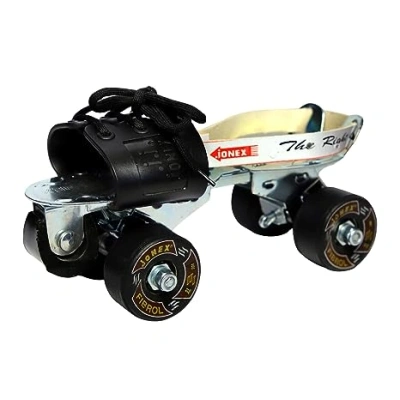 JJ JONEX Fibrol with Brake Adjustable Quad Roller Skates