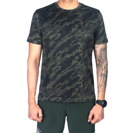 Corbett DryFit Forest Cameo Print T-Shirt for Men: Breathable and Moisture-Wicking Shirt for Camping, Casual Outings, and Safaris