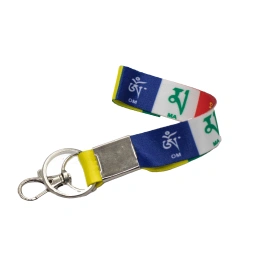 Key Chain - Buddhist Theme Wrist Loop with Tibetan Prayer Flag: Carry Blessings and Good Luck Wherever You Go