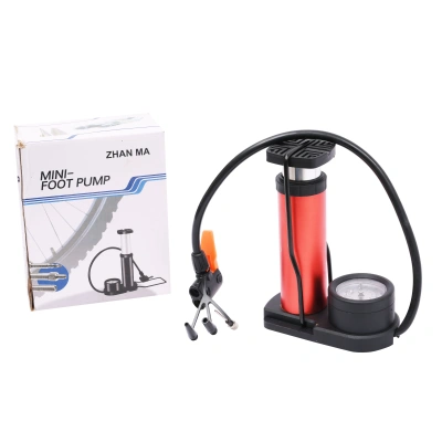 Total BP613 Foot Air Pump for Bicycle, Bike, Car & Sports Balls | Universal Pump with Pressure Gauge & Needle | High-Pressure & Portable