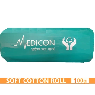 MEDICON's ABSORBENT COTTON ROLL 100gram weight for Medical, Surgical, Self care use