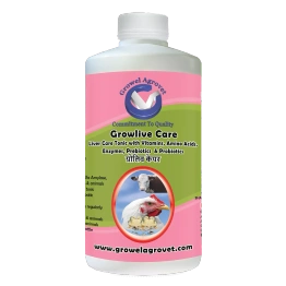 Pet Birds : Growlive Care – Pet Birds : Liver Tonic with Vitamins, Amino Acids, Probiotics, and Liver Stimulants