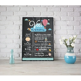 Explorer Baby Details Chalkboard Frame