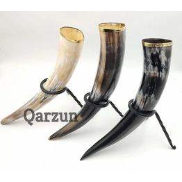 Handcrafted Drinking Horn with Stand, Viking Drinking Horn for adult, Beer Stein, Handmade Horn Mugs, Gifts for Game of Thrones lovers