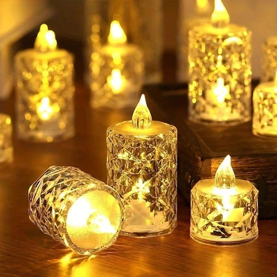 Crystle electrical decorative candle lights