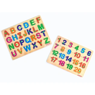 Bumbee | Alphabet & Number Educational Puzzle Set Combo