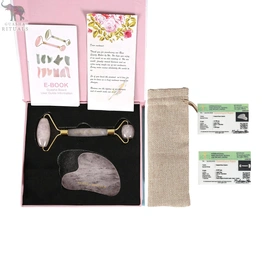 Combo gift pack Rose Quartz Roller and Guasha Skin Care