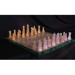 Gemstone Chess Set (Rose quartz and yellow aventurine stones)