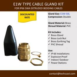 Cable Gland Kit, Brass, E1W-50L