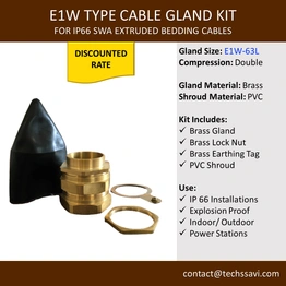 Cable Gland Kit, Brass, E1W-63L