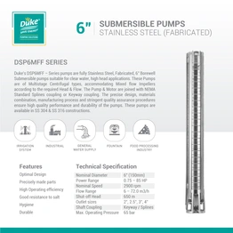 Pumps (6″ Submersible Pumps Stainless Steel (Fabricated))