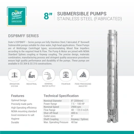 Pumps (8″ Submersible Pumps Stainless Steel (Fabricated))