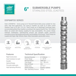 Pumps (6″ Submersible Pumps Stainless Steel (Casted))