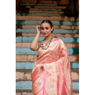 Pure Banarasi Katan Tissue Handloom Saree