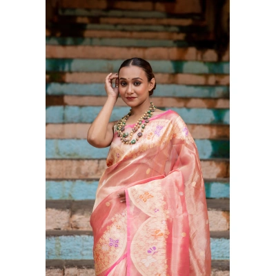 Pure Banarasi Katan Tissue Handloom Saree