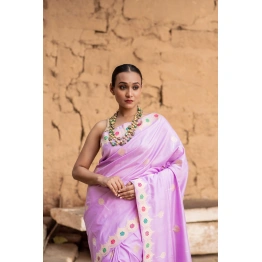 Luxurious Pure Banarasi Silk Saree with Kadhwa Booti & Meena Border