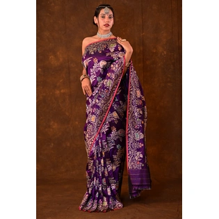 Pure Katan Jangla Menakari Tilfei Banarasi Handloom Saree