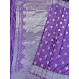 Lavender Semi Mashru Silk Banarasi Saree