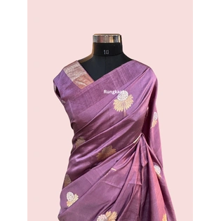 Levender Pure Raw Mango Banaras Handloom Saree