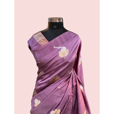 Levender Pure Raw Mango Banaras Handloom Saree