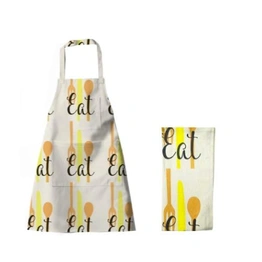 Recycled Cotton Silverware design Kitchen Tea Towel & Apron