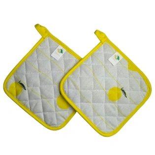 Recycled Cotton Lemon (Set of 2 Potholder)