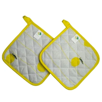 Recycled Cotton Lemon (Set of 2 Potholder)