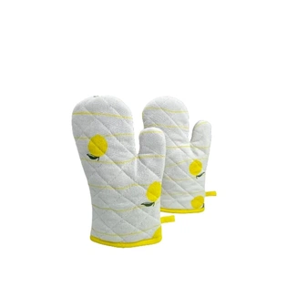 Recycled Cotton Lemon Design (Set of 2 Oven mitt)