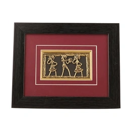 Attica Dhokra Artwork with Wooden Frame