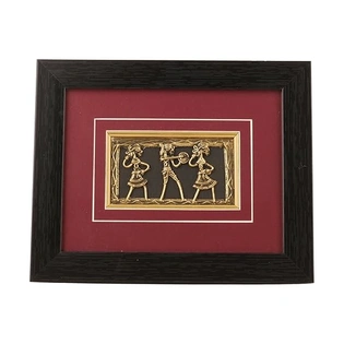 Attica Dhokra Artwork with Wooden Frame