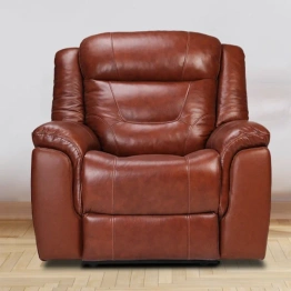 Recliners India Single Seater Recliner Sofa - Joy (Color: Chestnut Two Tone)