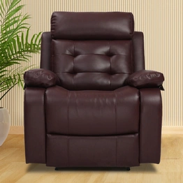 Recliners India Single Seater Recliner Sofa - Tango (Color: Cherry Two Tone)