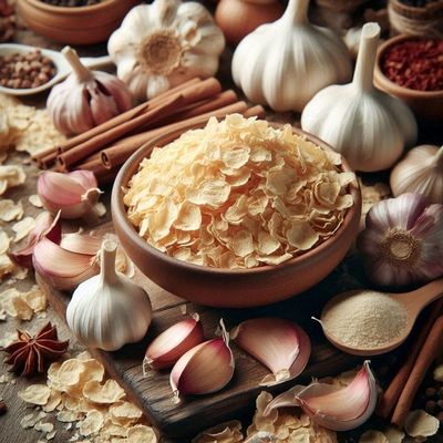 AEGEAN EXPORTS Premium Dehydrated Garlic Flakes for Culinary Excellence