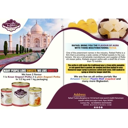 Rafael Kesar Angoori Petha 1 KG (Agra Famous Sweet from City of TAJ Mahal) 8 Months Shelf Life