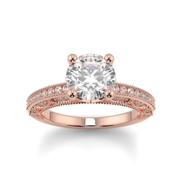 1.00 Carat Round Cut Lab Grown Diamond Ring