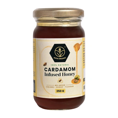 Shiva Organic Cardamom Infused Honey 250g