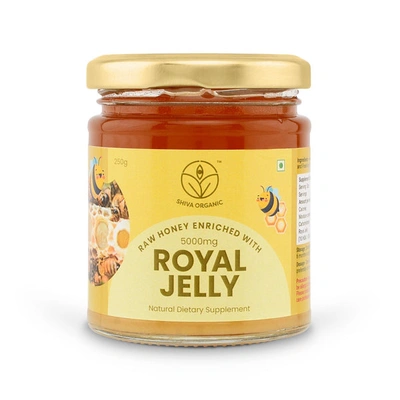 Shiva Organic Raw Honey Enriched with 5% Royal Jelly 250g