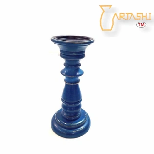 Blue candle holder