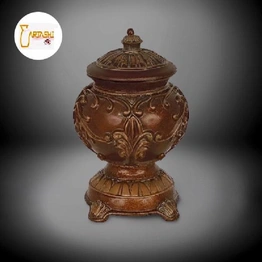 Corner decoration jar wood