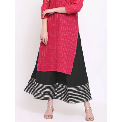 OkCloth Kalidaar Silk Palazzo