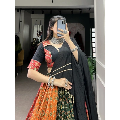 OkCloth Multicolor Paithani lehenga choli