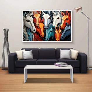 7 Horses Wall Art