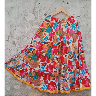 Cotton Long Skirts For Beach