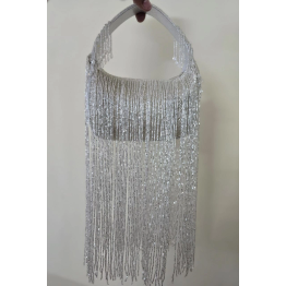 Designer Glam Fringe Clutch - Stylish Cocktail Party Wear Accessory