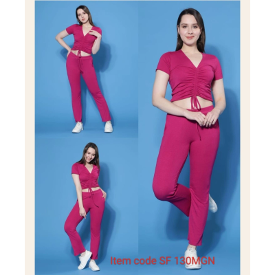 Chic Women's Cotton Track Suit for Trendy Comfort