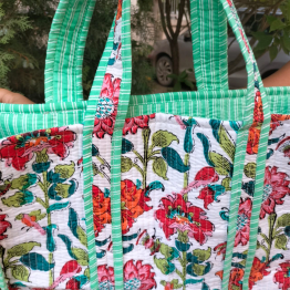 cotton shopping tote bag